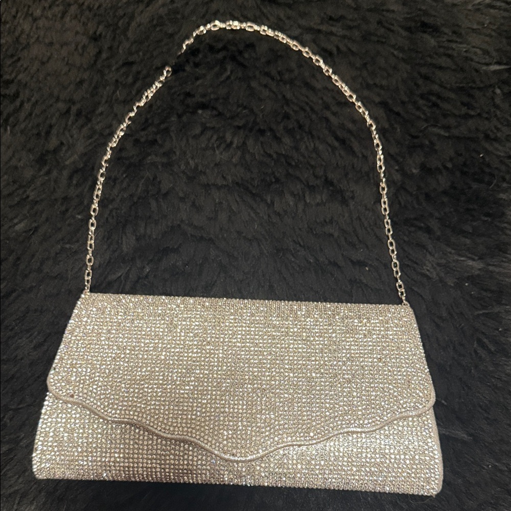 Elegant Silver Clutch Bag